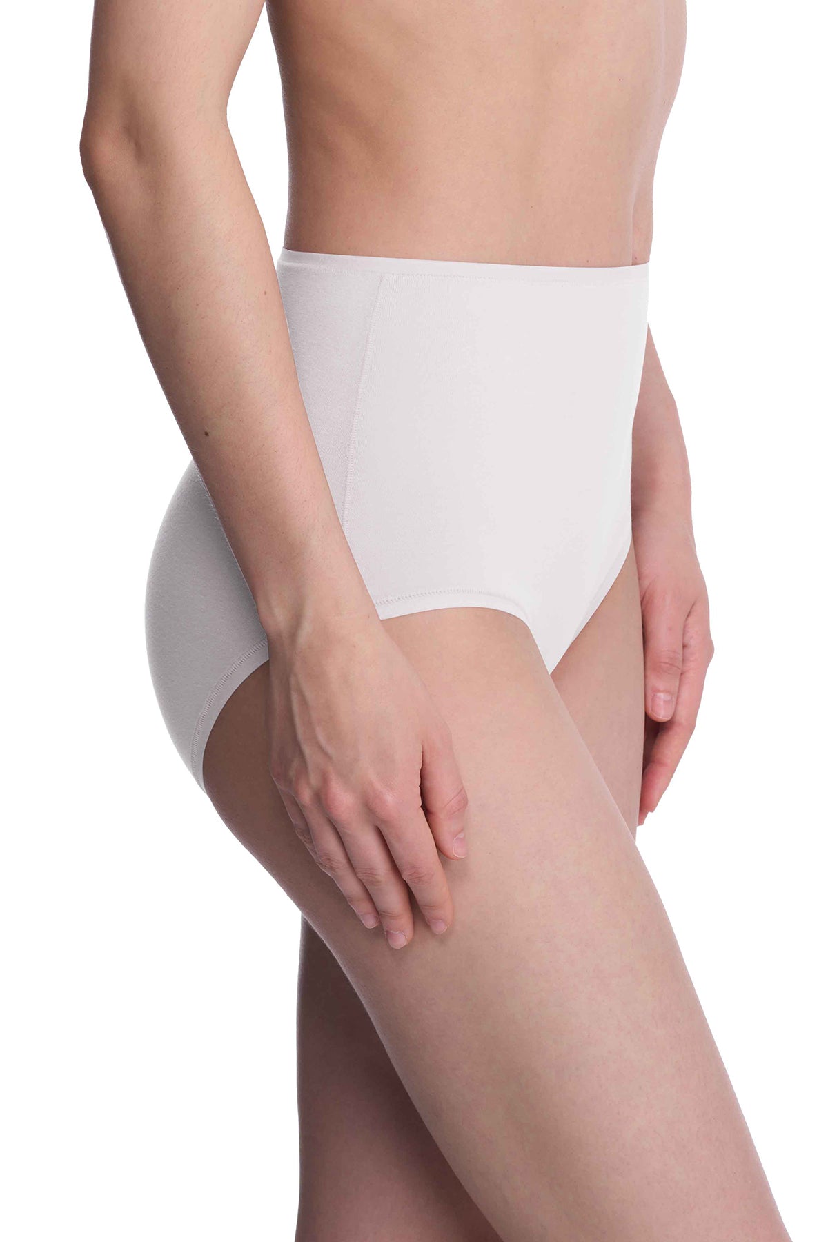 Bliss Bare Cotton High Waist Brief White