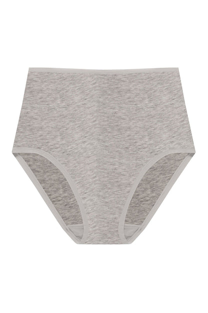 Bliss Bare Cotton High Waist Brief Lt Grey Heather