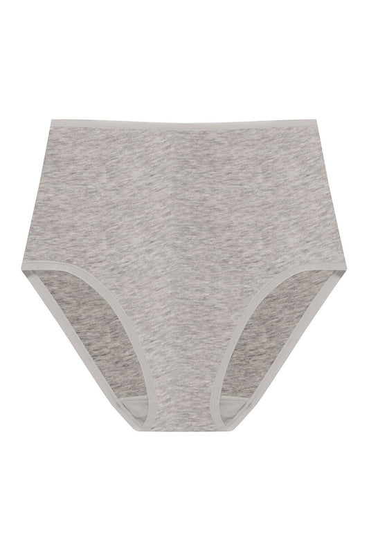 Bliss Bare Cotton High Waist Brief Lt Grey Heather