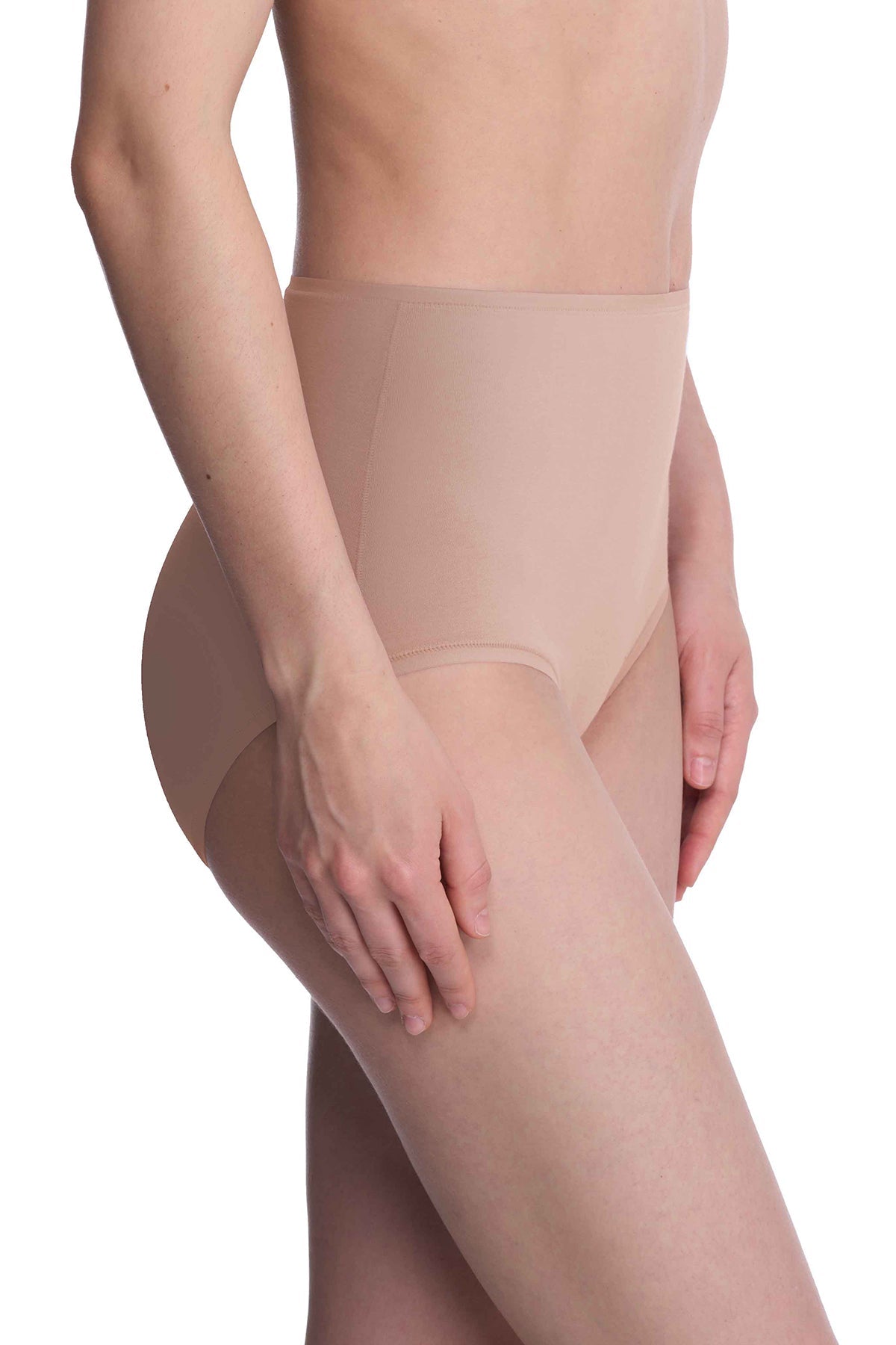 Bliss Bare Cotton High Waist Brief Café