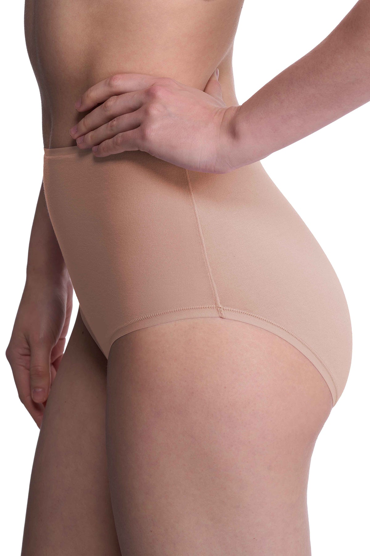 Bliss Bare Cotton High Waist Brief Café