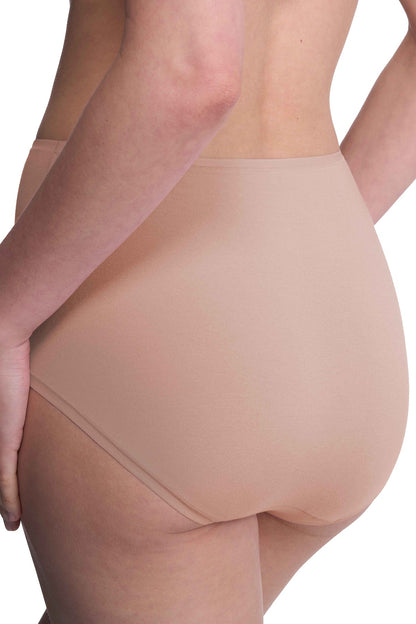 Bliss Bare Cotton High Waist Brief Café
