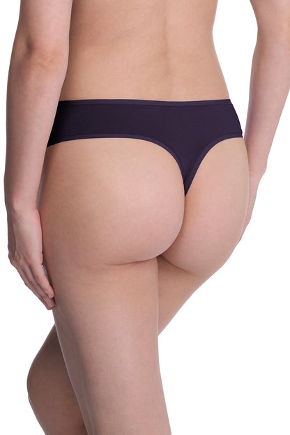 Bliss Bare Cotton Thong Purple Dusk