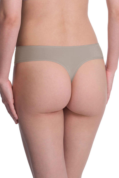Bliss Bare Cotton Thong Smoky