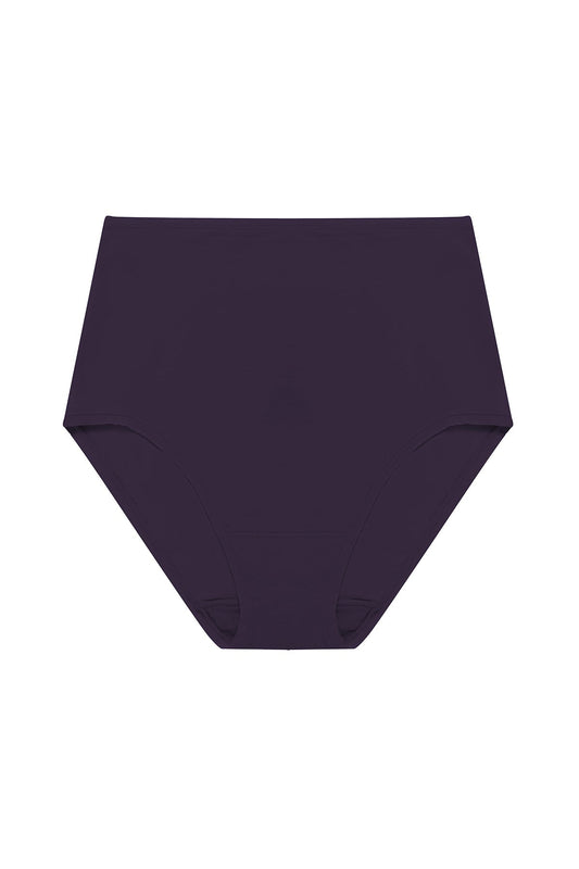 Bliss Bare Cotton High Waist Brief Purple Dusk