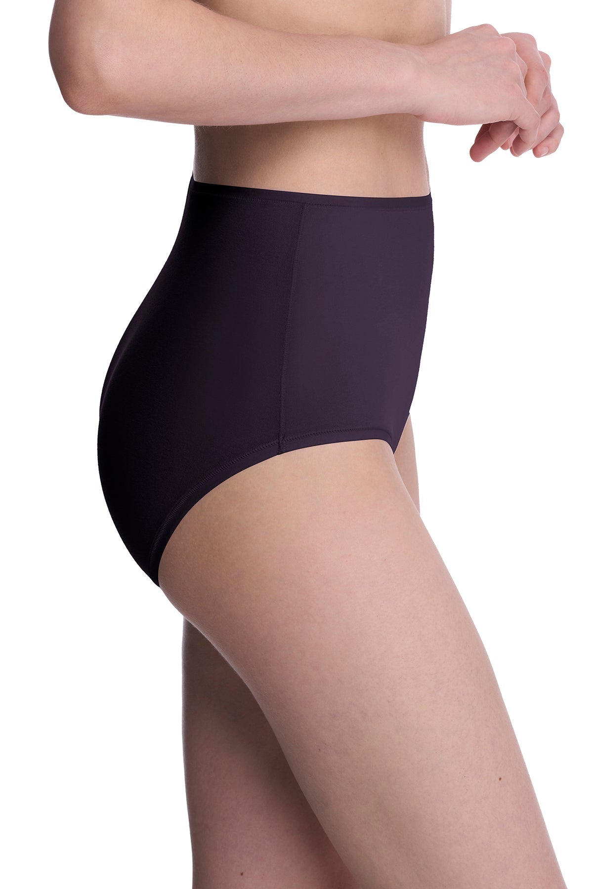 Bliss Bare Cotton High Waist Brief Purple Dusk