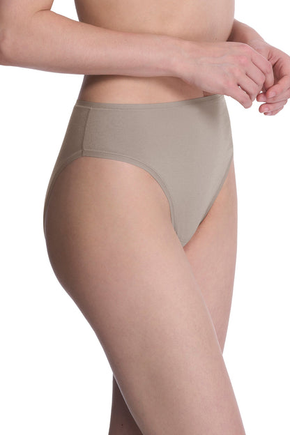 Bliss Bare Cotton High Cut Brief Smoky