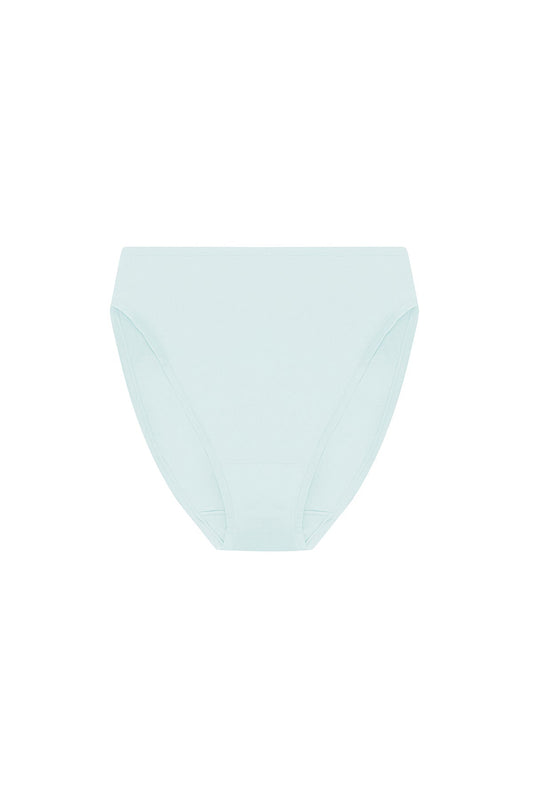Bliss Bare Cotton High Cut Brief Cloud Green