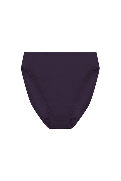 Bliss Bare Cotton High Cut Brief Purple Dusk
