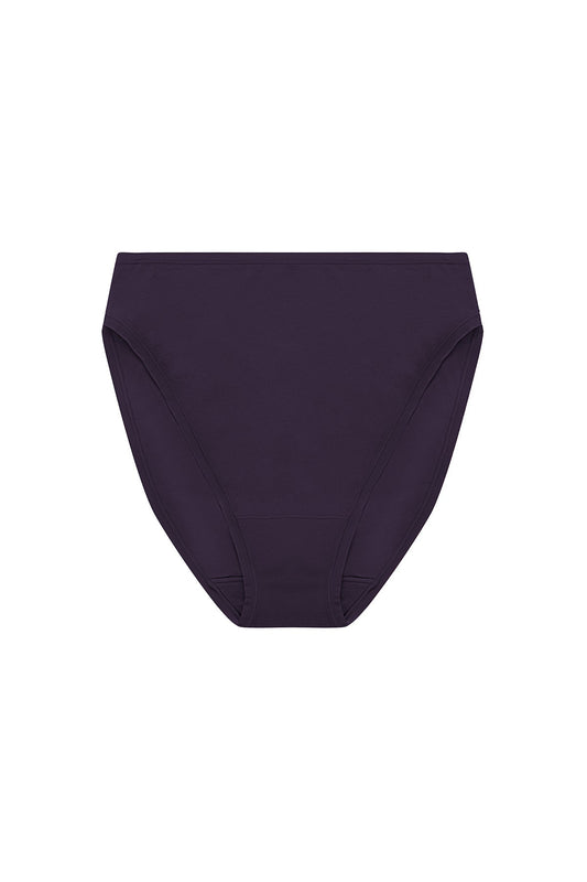Bliss Bare Cotton High Cut Brief Purple Dusk