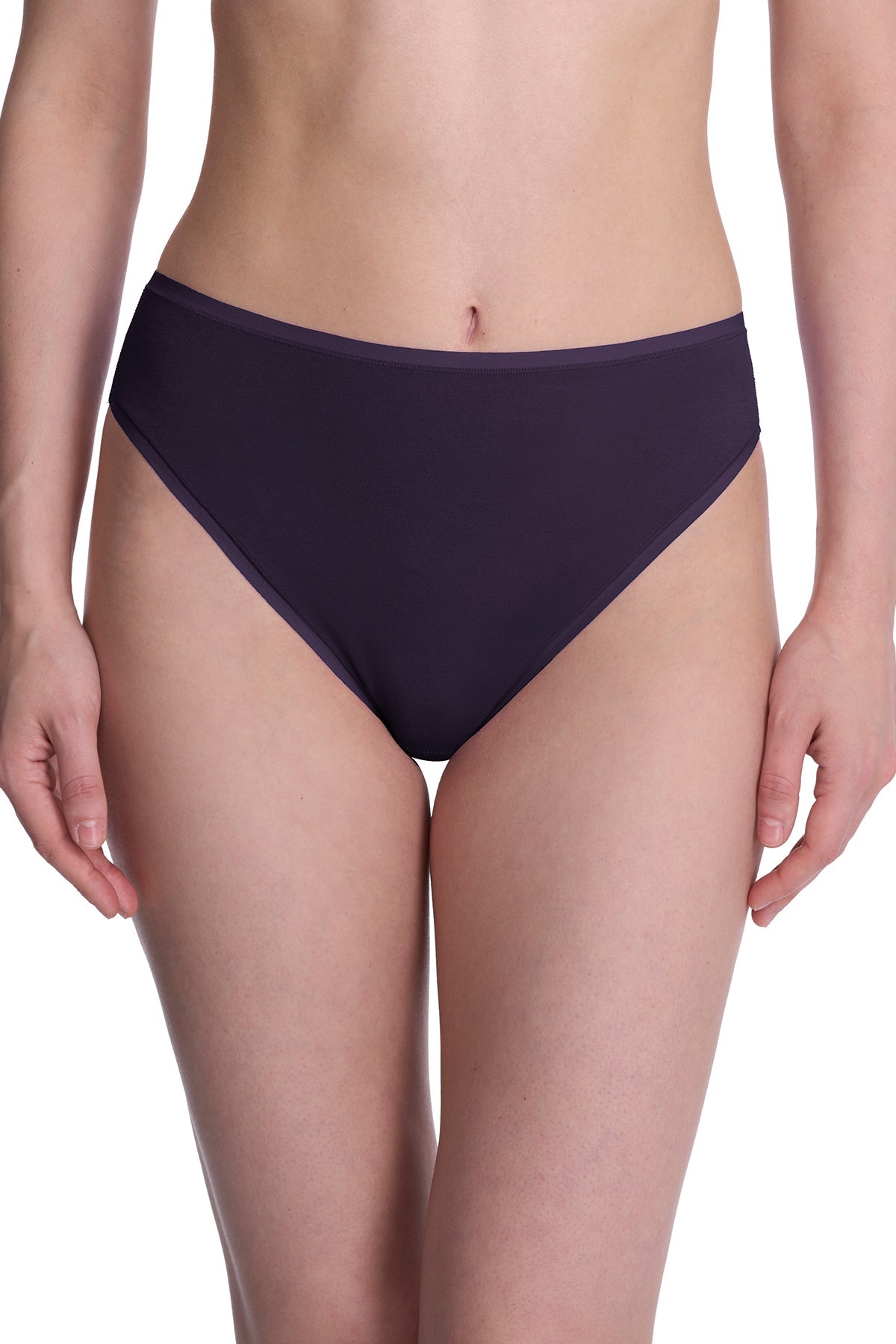 Bliss Bare Cotton High Cut Brief Purple Dusk