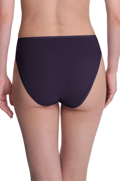 Bliss Bare Cotton High Cut Brief Purple Dusk