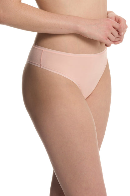 Bliss Bare Cotton Thong Peach Whip
