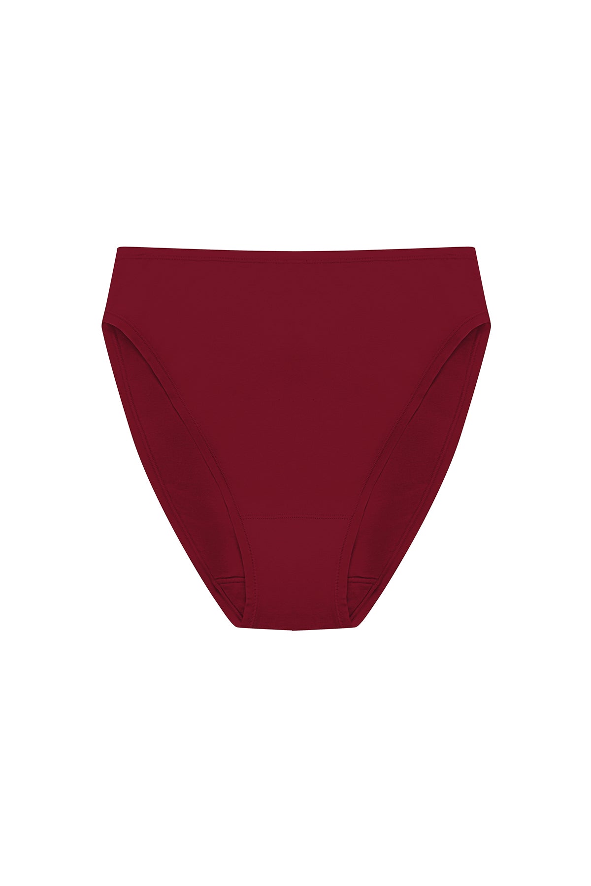 Bliss Bare Cotton High Cut Brief Dk Red
