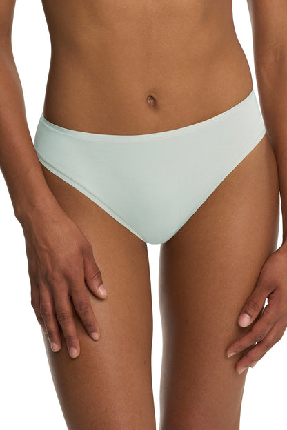 Bliss Bare Cotton Thong Cloud Green