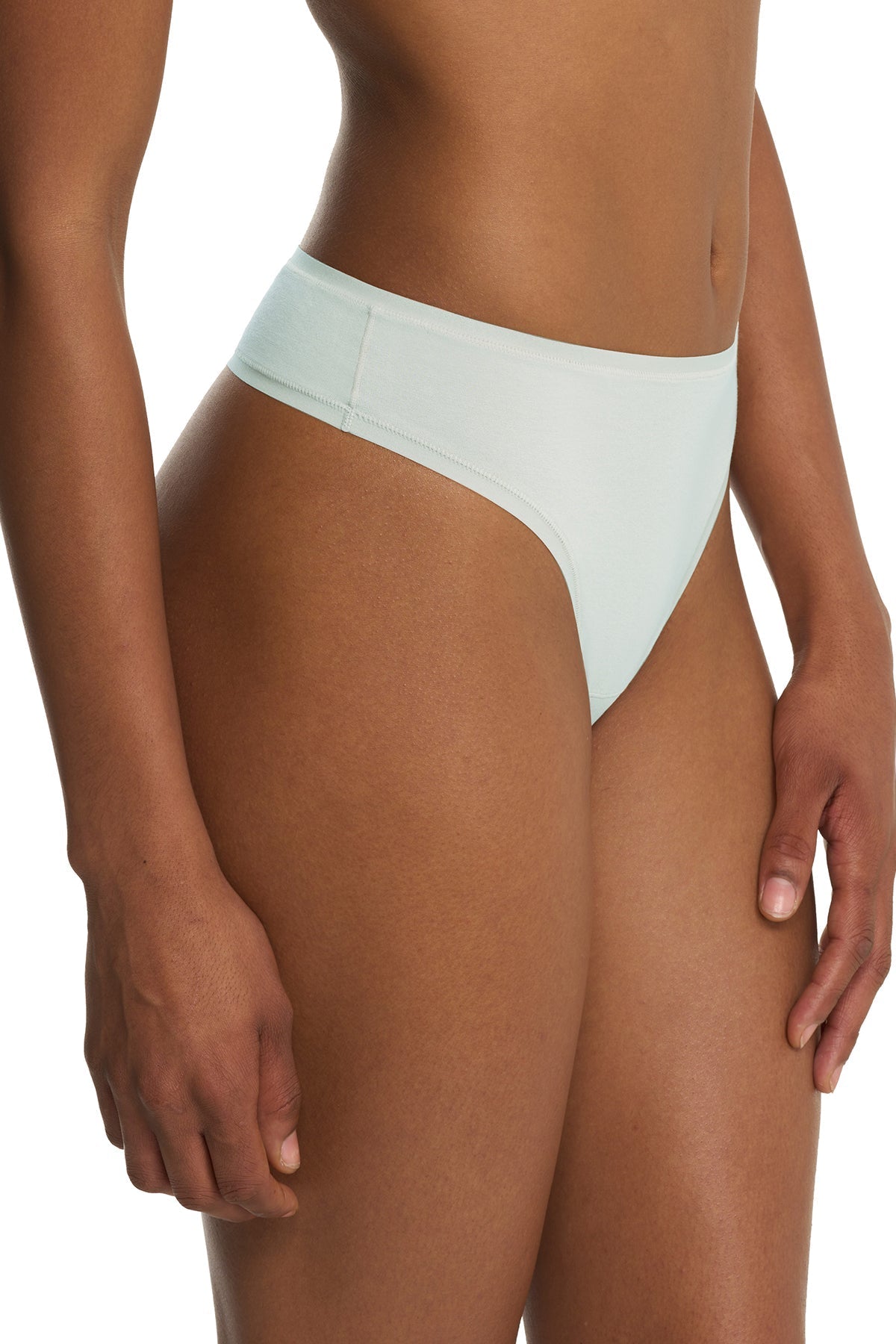 Bliss Bare Cotton Thong Cloud Green
