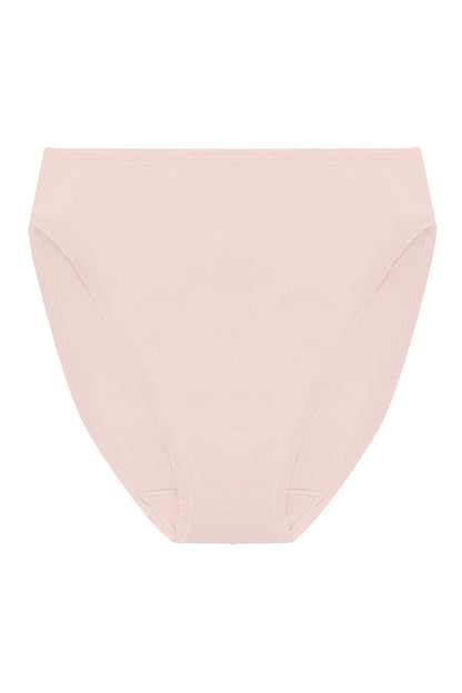 Bliss Bare Cotton High Cut Brief Peach Whip
