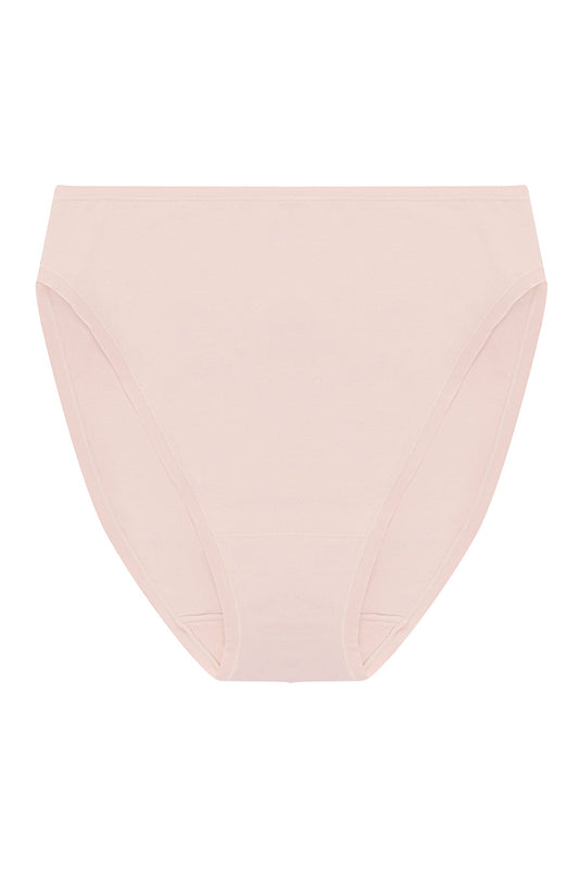 Bliss Bare Cotton High Cut Brief Peach Whip
