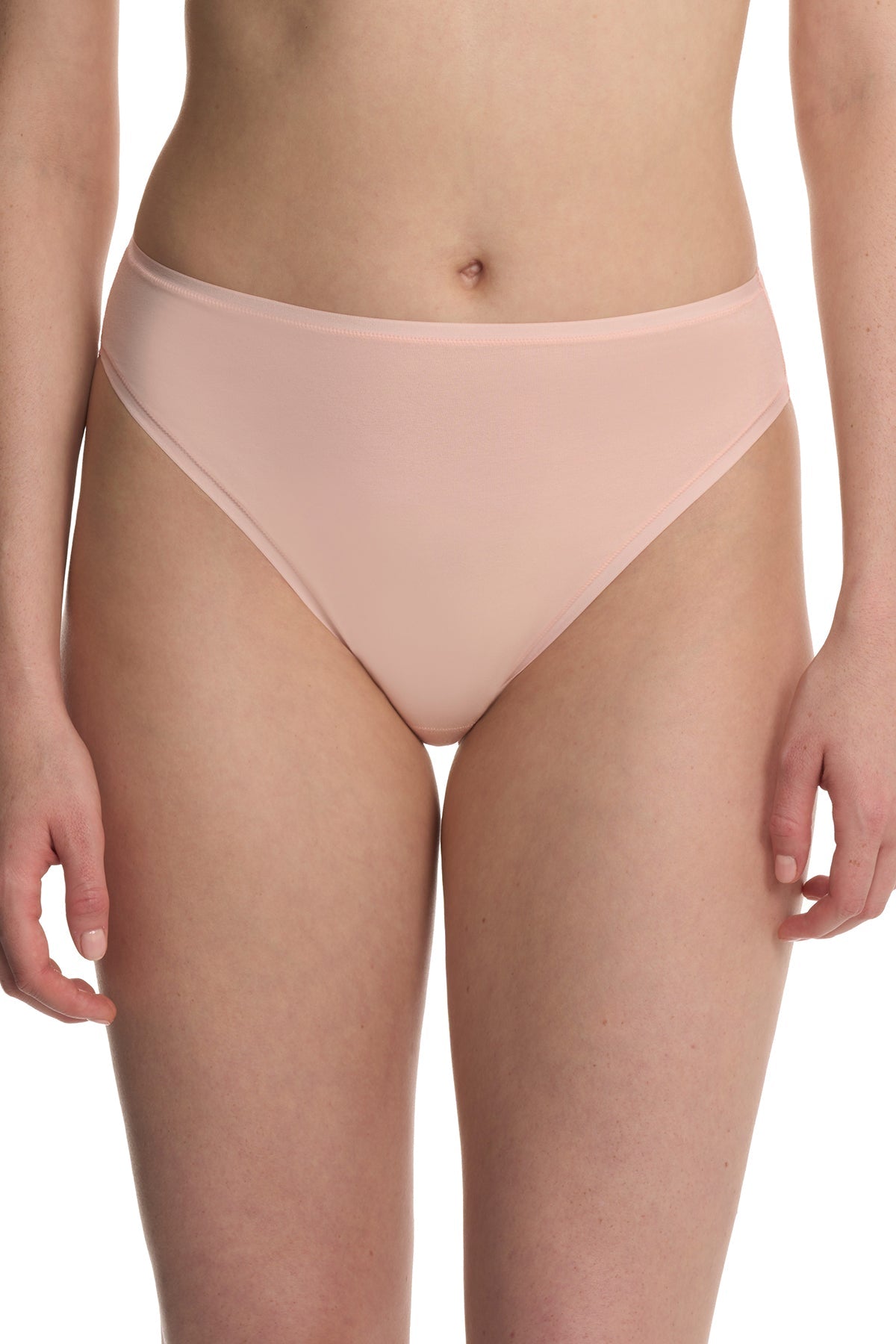Bliss Bare Cotton High Cut Brief Peach Whip