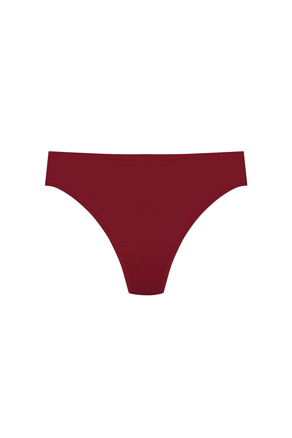 Bliss Bare Cotton Thong Dk Red