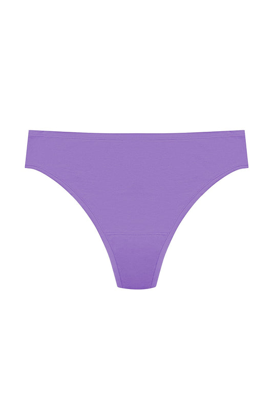 Bliss Bare Cotton Thong Violet Blue