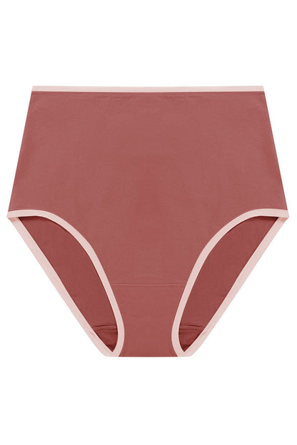 Bliss Bare Cotton High Waist Brief Nostalgia Rose/Peach Whip