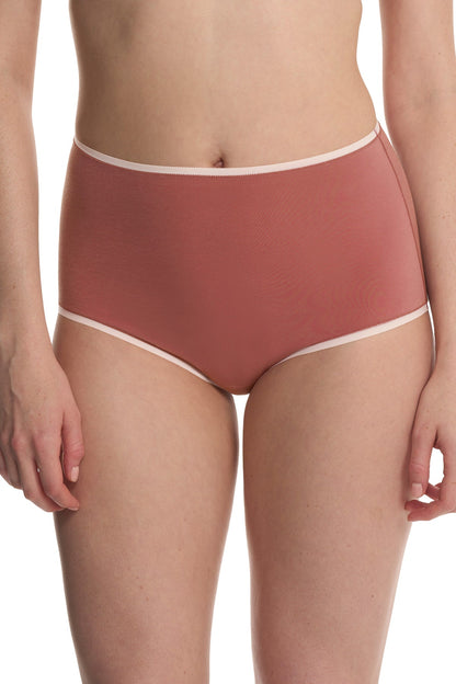 Bliss Bare Cotton High Waist Brief Nostalgia Rose/Peach Whip