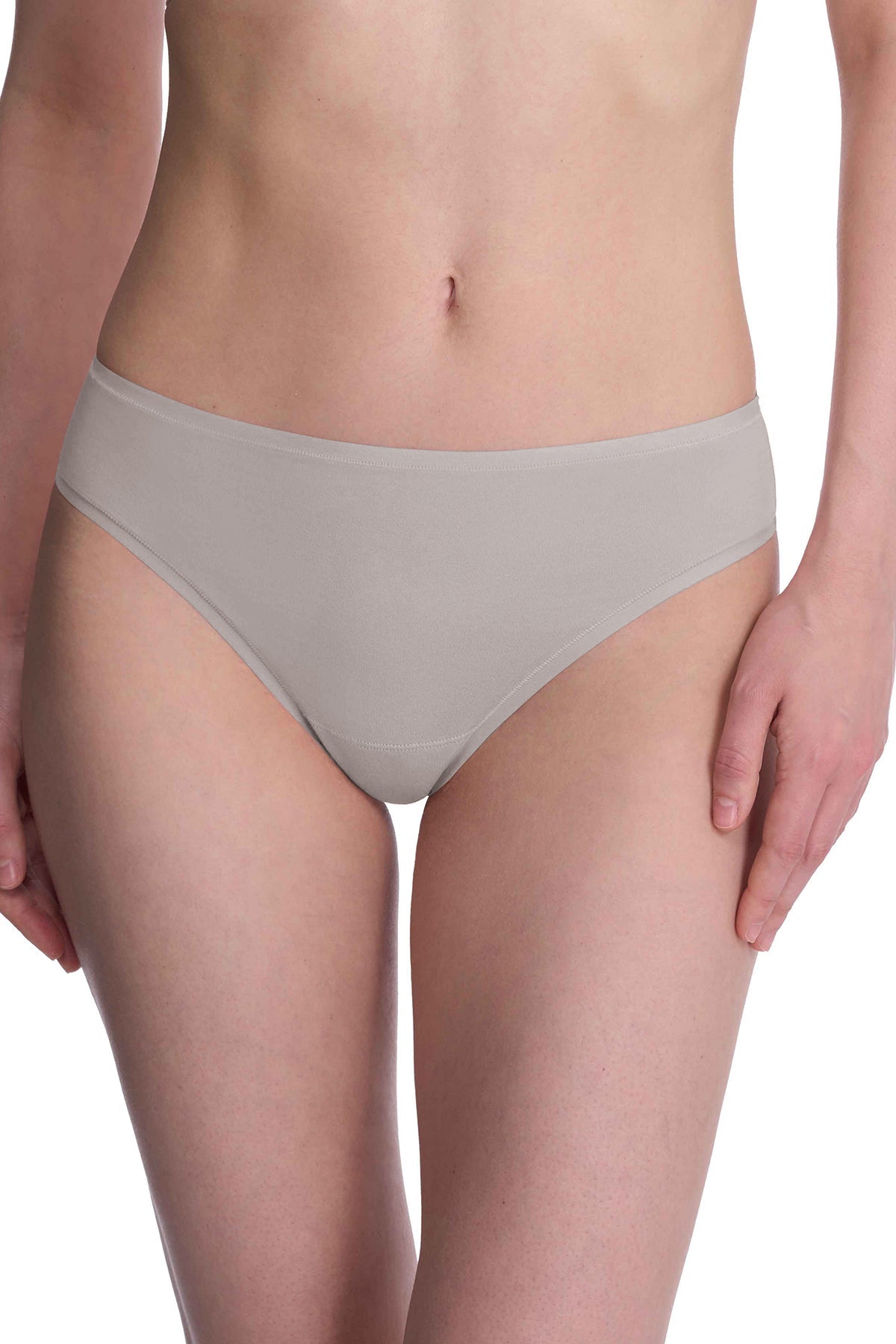 Bliss Bare Cotton Thong Grey Sky