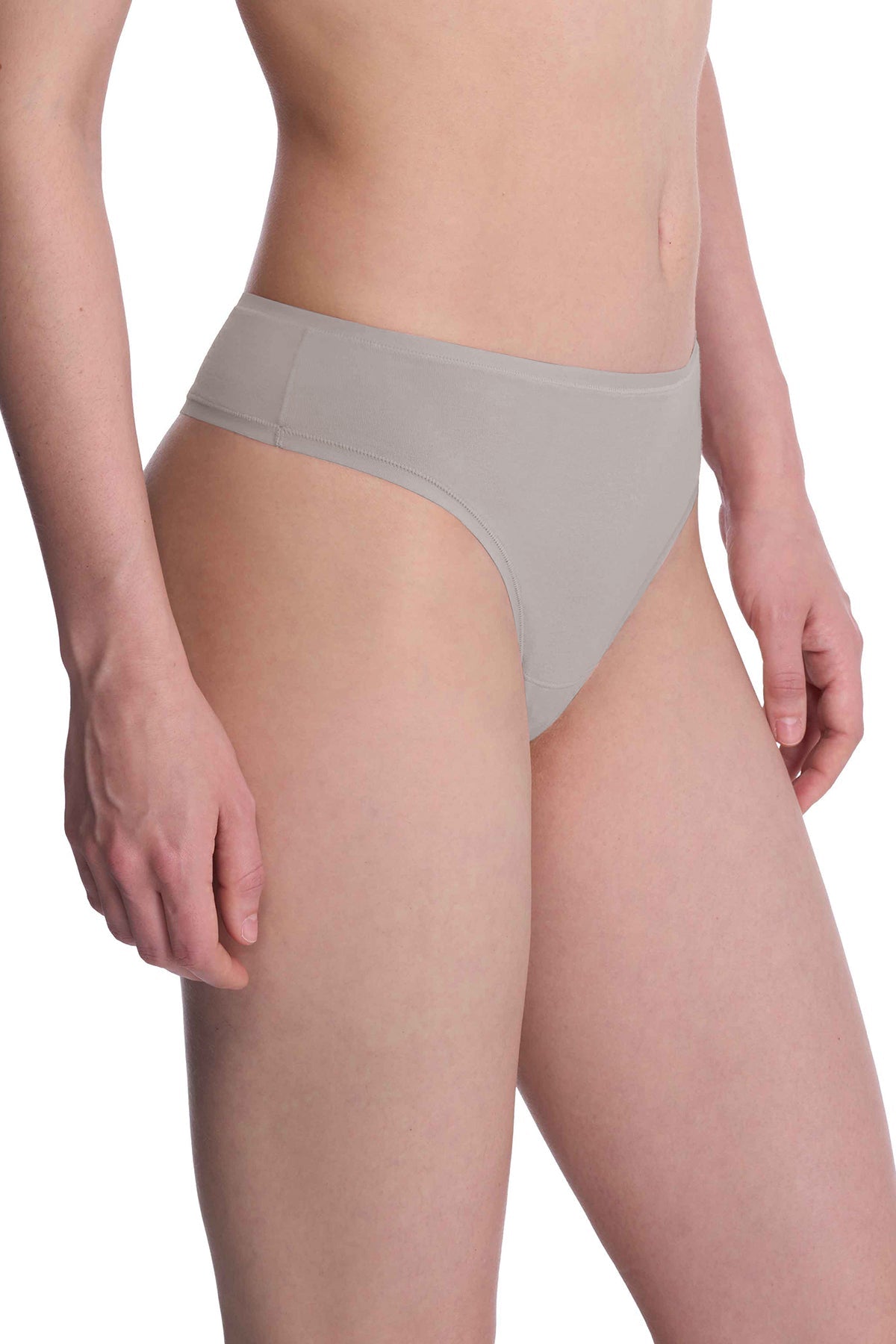 Bliss Bare Cotton Thong Grey Sky
