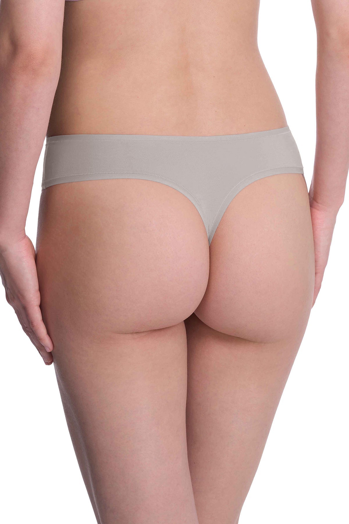 Bliss Bare Cotton Thong Grey Sky