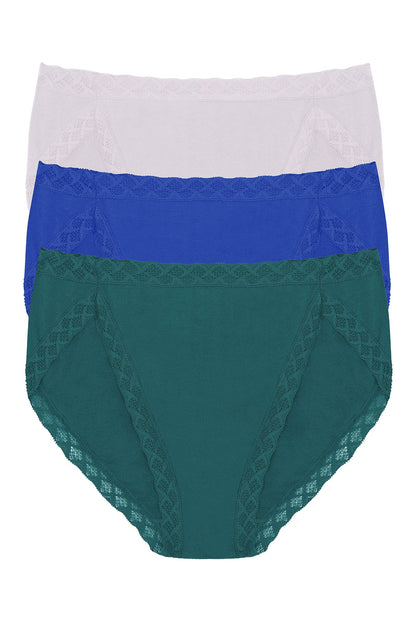 Bliss French Cut Brief 3-Pack Luster/Blue Flame/Emerald Blue