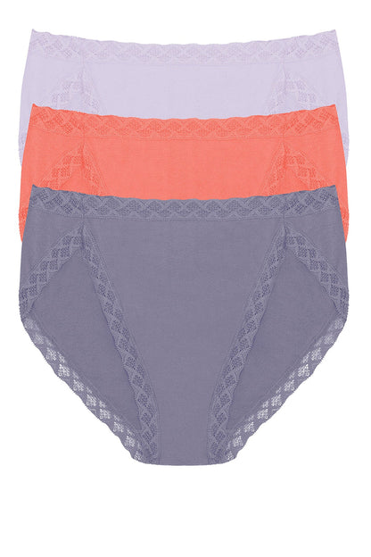 Bliss French Cut Brief 3-Pack Purple Pearl/Neon Coral/Twilight Haze
