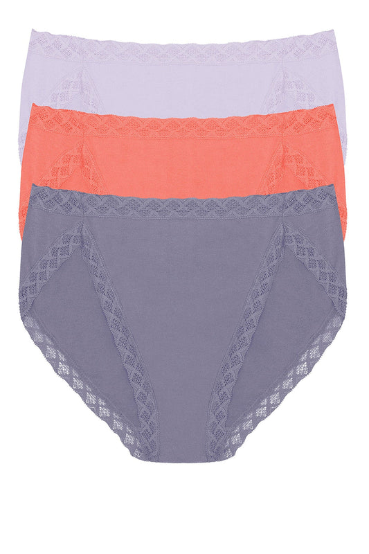 Bliss French Cut Brief 3-Pack Purple Pearl/Neon Coral/Twilight Haze