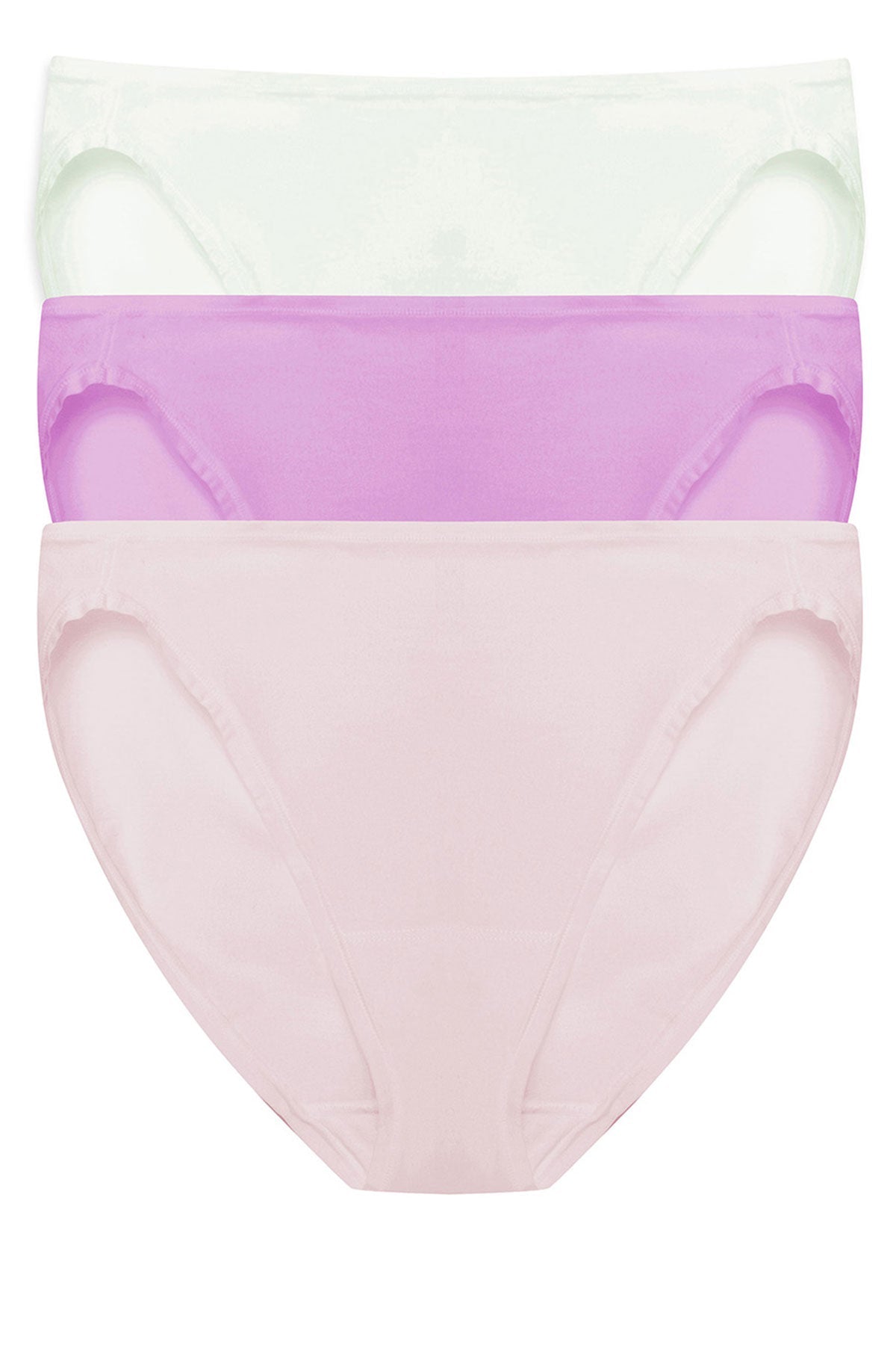 Bliss Bare Cotton Bikini 3-Pack Iced Mint/Wild Petal/Misty Orchid