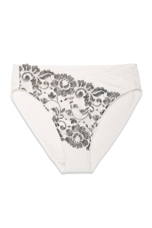 Peony Bikini Warm White/Black