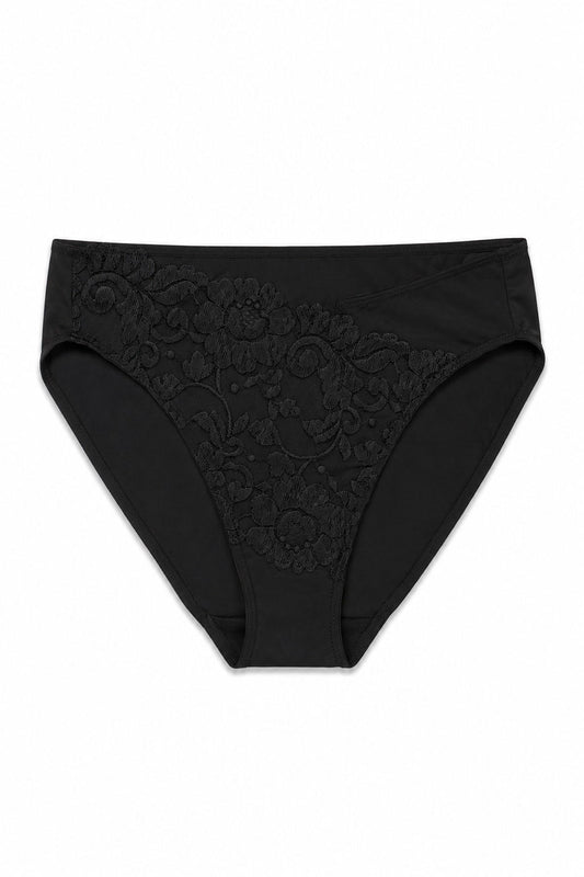 Peony Bikini Black