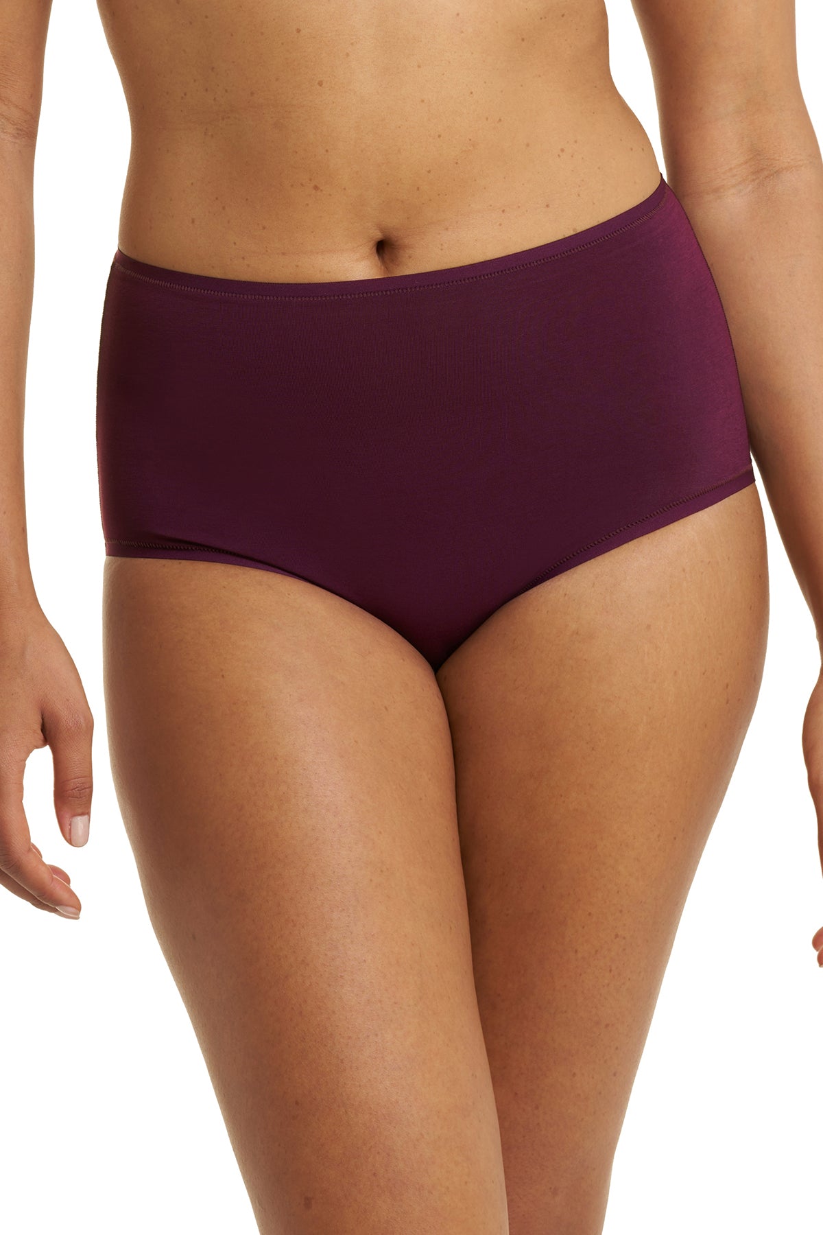 Bliss Bare Cotton High Waist Brief 3-Pack Pinot Noir/Sky Green/Mad Magenta