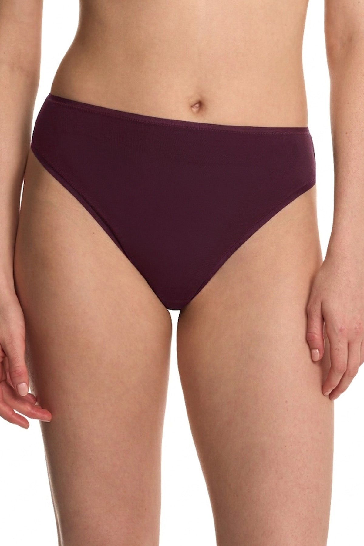 Bliss Bare Cotton High Cut Brief 3-Pack Pinot Noir/Sky Green/Mad Magenta