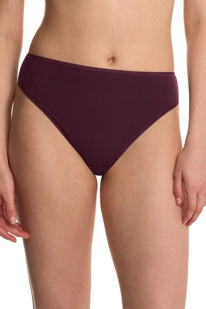 Bliss Bare Cotton High Cut Brief 3-Pack Pinot Noir/Sky Green/Mad Magenta