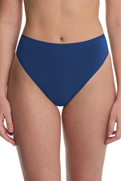Bliss Bare Cotton High Cut Brief 3-Pack Misty Orchid/Iced Mint/Dark Cobalt