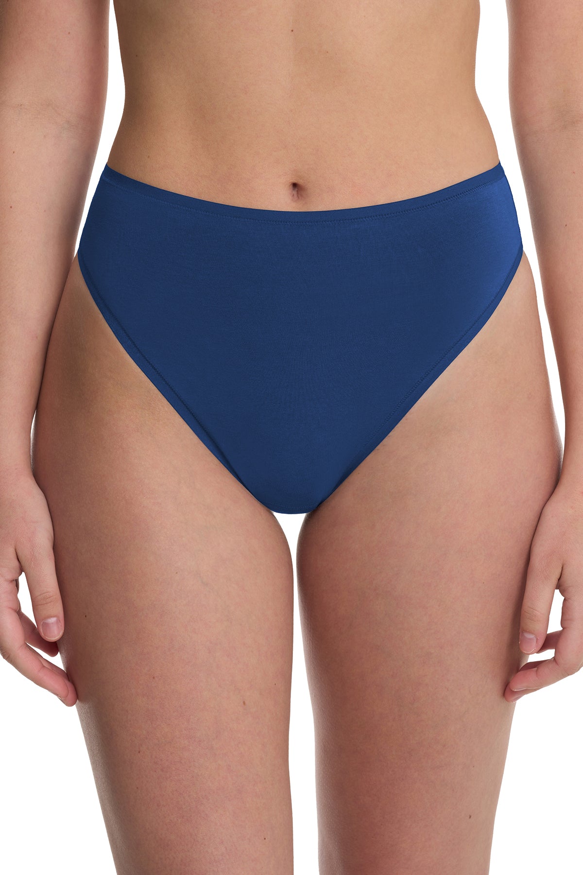 Bliss Bare Cotton High Cut Brief 3-Pack Dark Cobalt/Wild Petal/Vintage Cherry