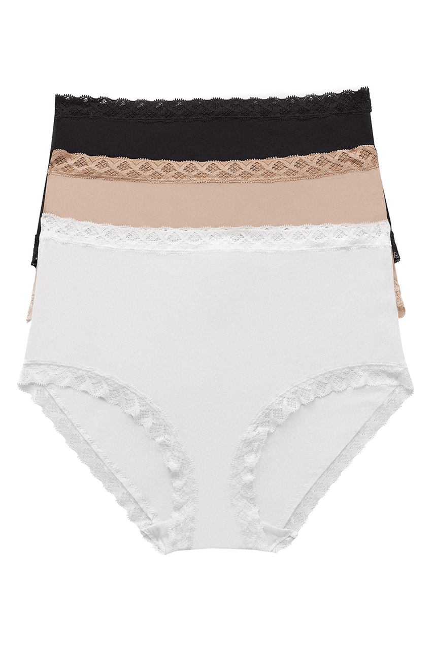 Buy Bliss Full Brief 3 Pack in Black/Café/White Online Black/Café/White