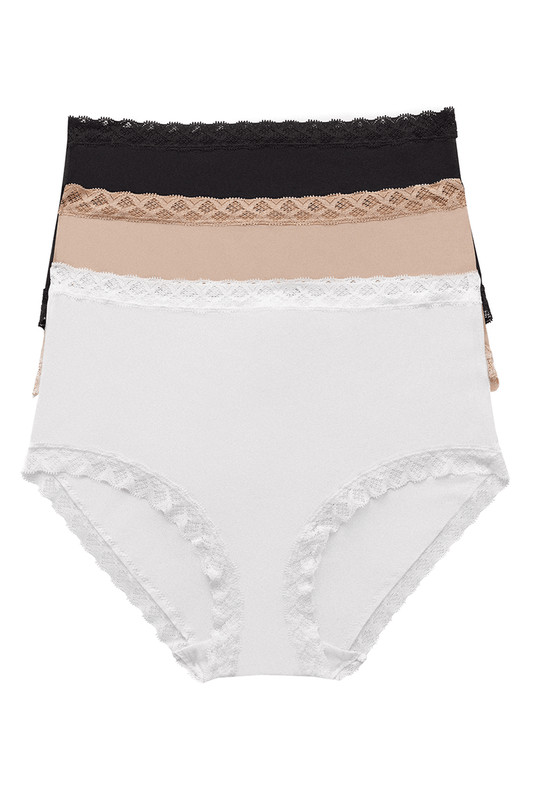 Buy Bliss Full Brief 3 Pack in Black/Café/White Online Black/Café/White