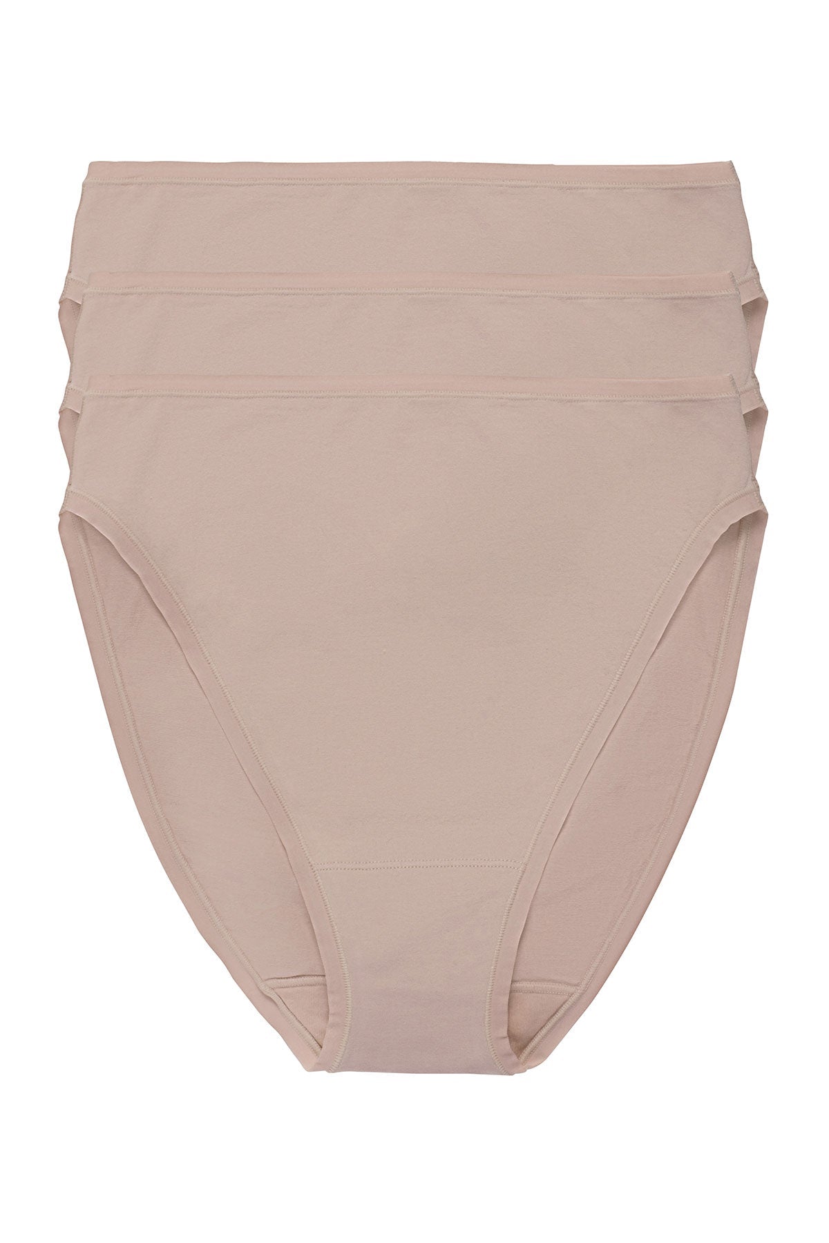 Bliss Bare Cotton High Cut Brief 3-Pack Café