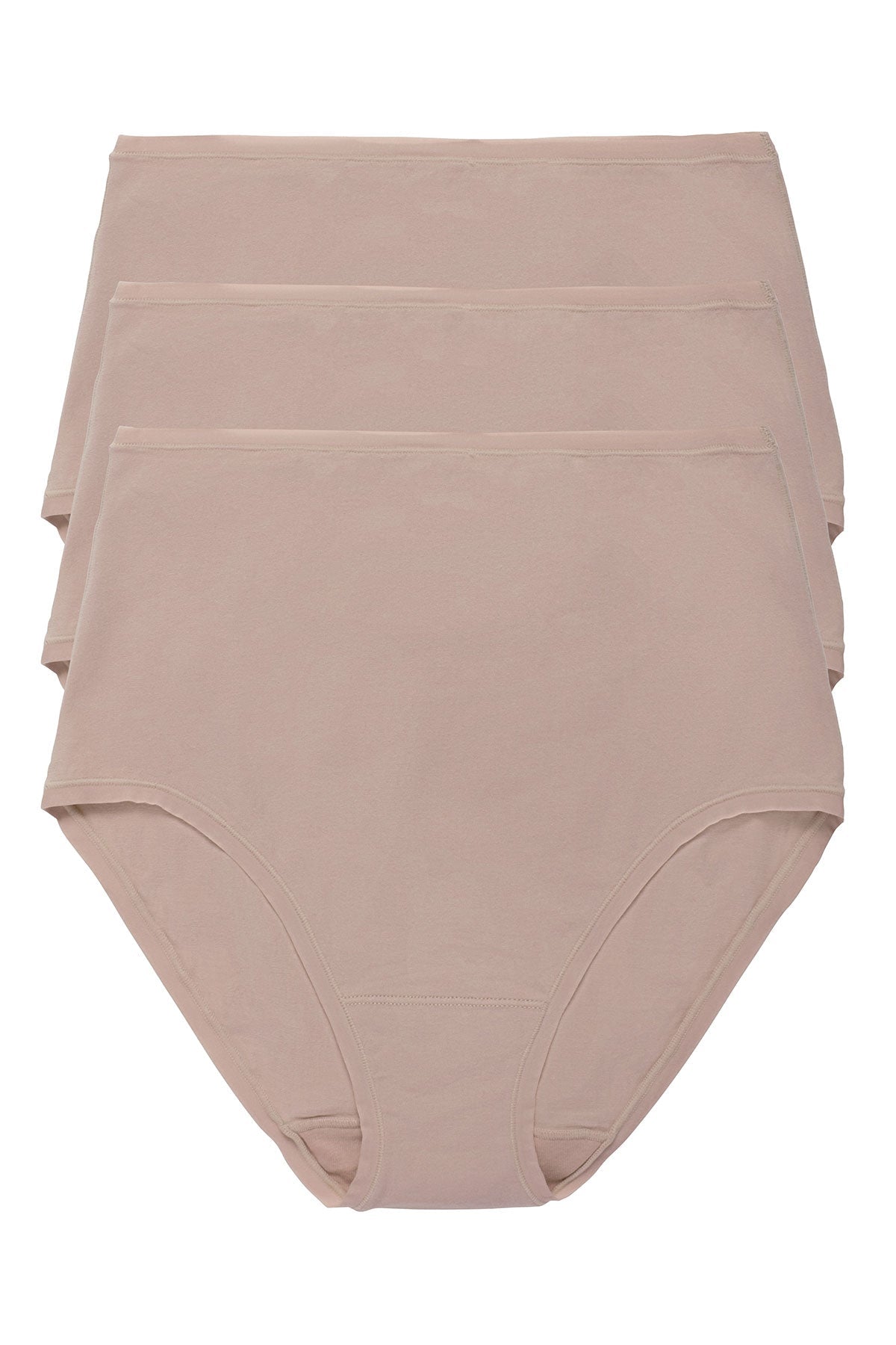 Bliss Bare Cotton High Waist Brief 3-Pack Café