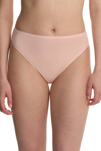 Bliss Bare Cotton High Cut Brief 3-Pack Lt Grey Heather/Buff/Peach Whip