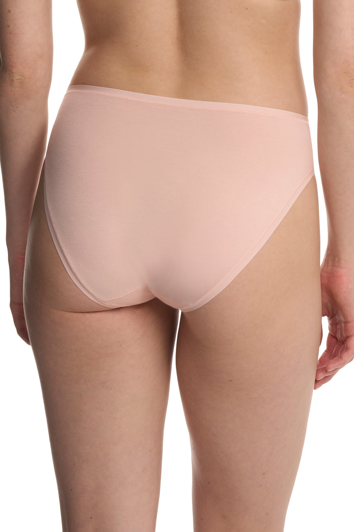 Bliss Bare Cotton High Cut Brief 3-Pack Lt Grey Heather/Buff/Peach Whip