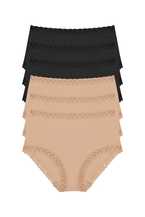 Buy Bliss Full Brief 6-Pack in Black/Café Online Black/Café