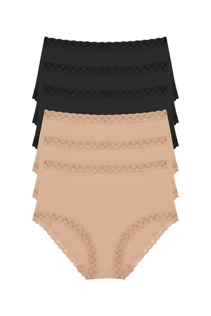 Buy Bliss Full Brief 6-Pack in Black/Café Online Black/Café