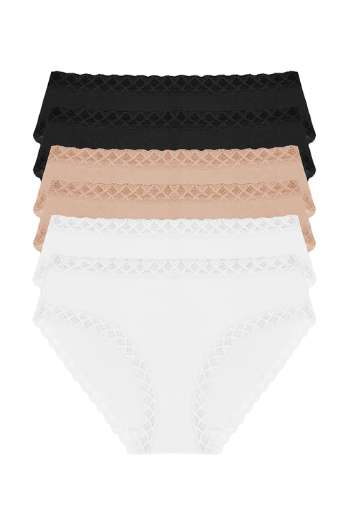 Buy Bliss Girl Brief 6-Pack in Black/Café/White Online Black/Café/White